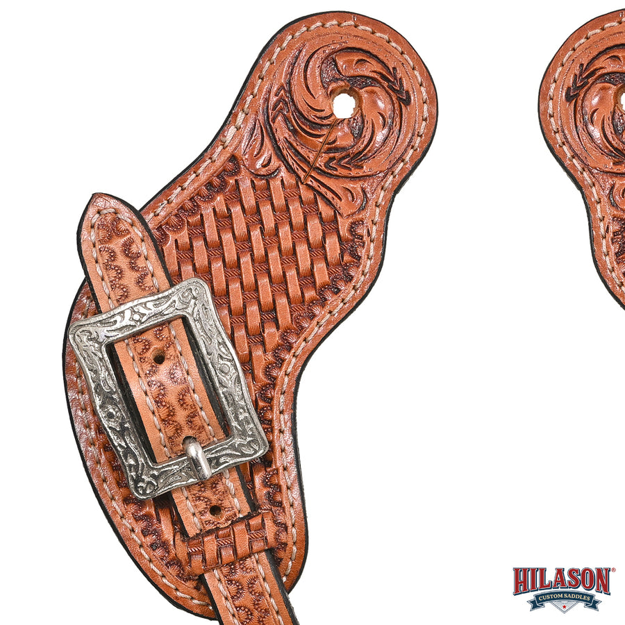 HILASON Hand-Tooled Leather Spur Straps for Men & Women – Western Design, Adjustable Fit