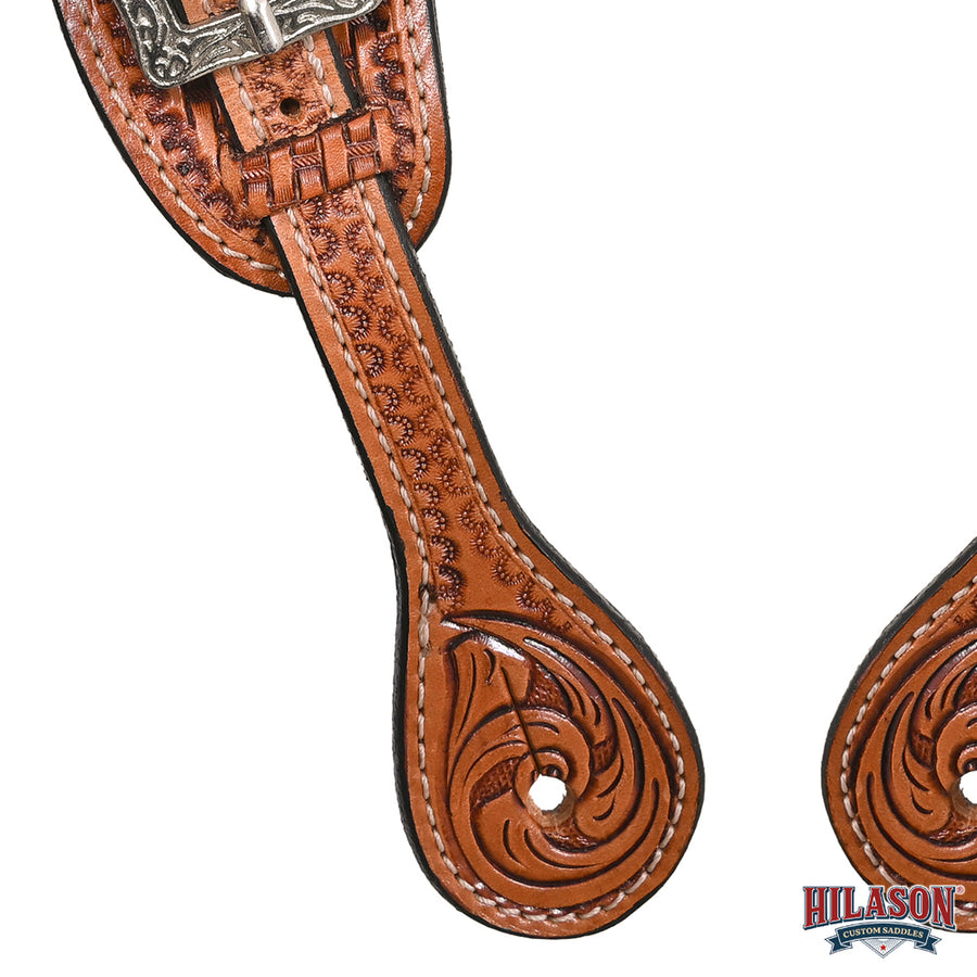 HILASON Hand-Tooled Leather Spur Straps for Men & Women – Western Design, Adjustable Fit