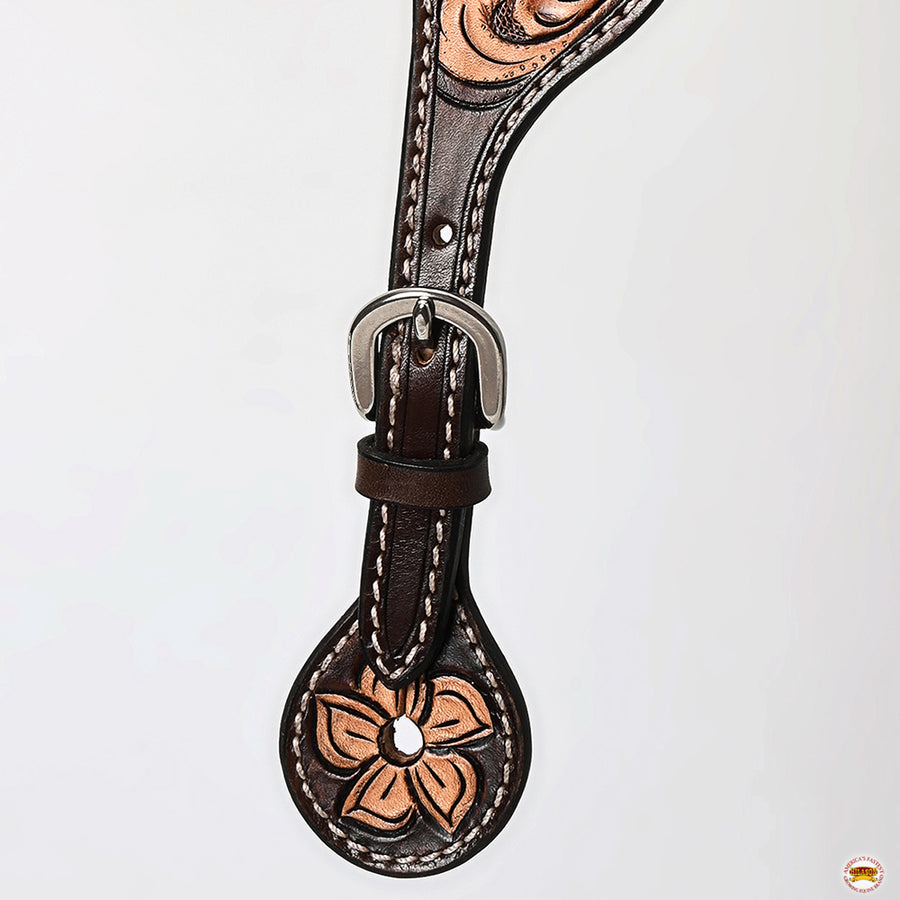 HILASON Hand-Tooled Leather Spur Straps for Men & Women – Western Design, Adjustable Fit