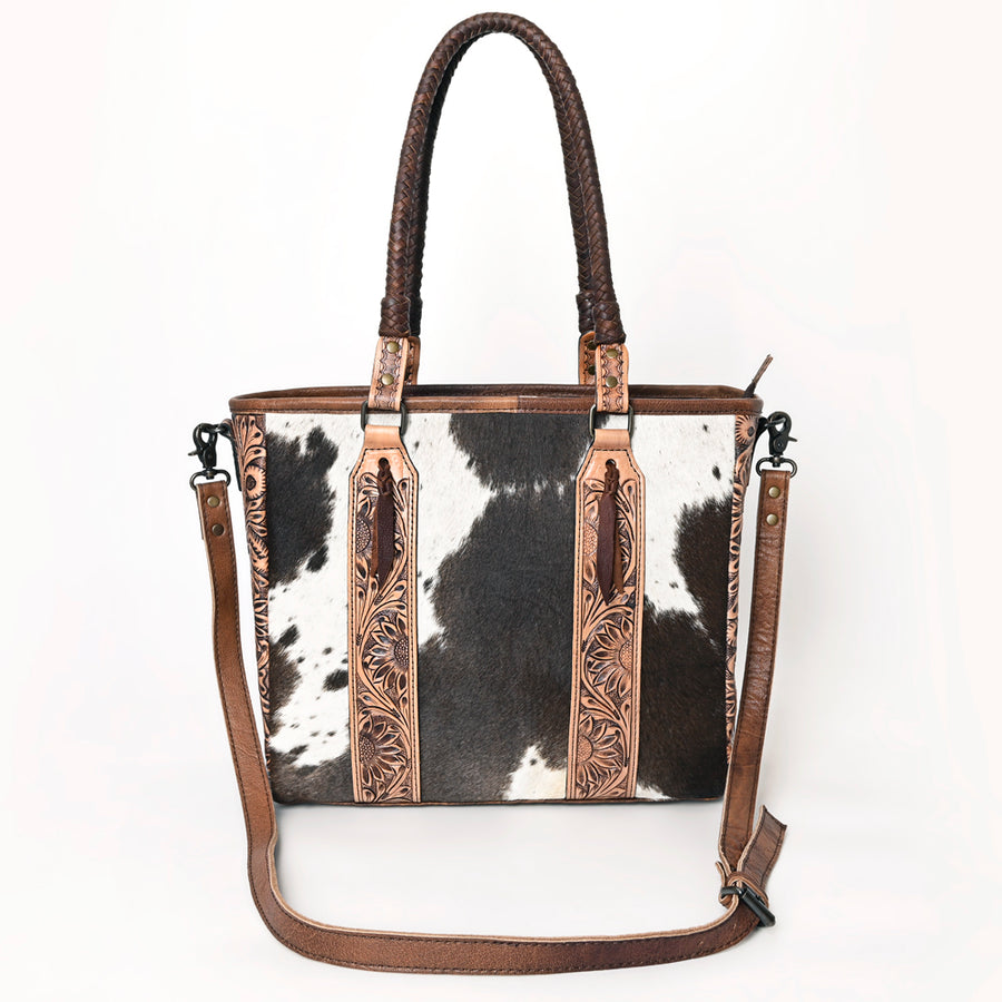American Darling Tote Hair-On Hand Tooled Genuine Leather Western Women Bag Handbag Purse | Travel Bags College Casual