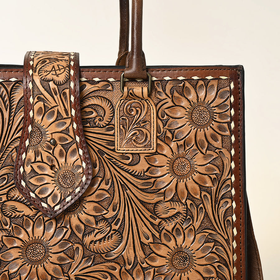 American Darling Tote Hand Tooled Genuine Leather Western Women Bag Handbag Purse | Travel Bags College Casual