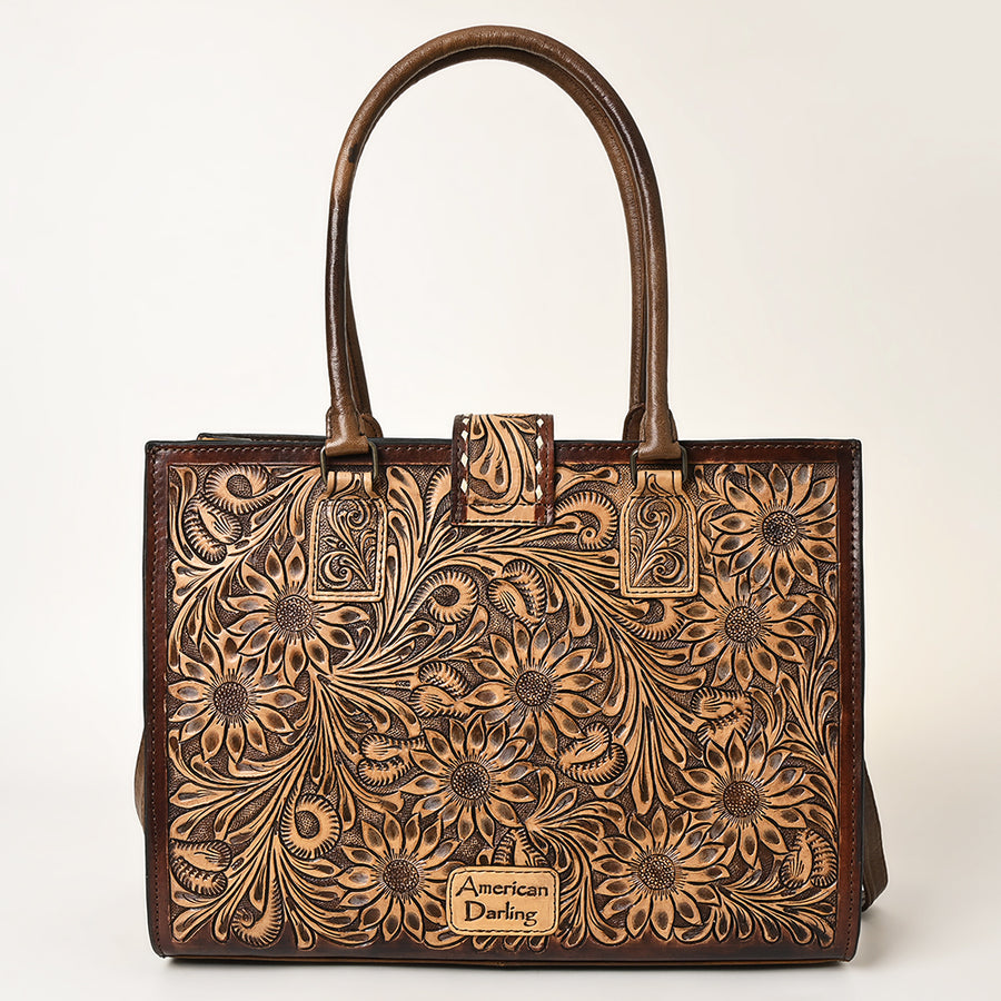 American Darling Tote Hand Tooled Genuine Leather Western Women Bag Handbag Purse | Travel Bags College Casual