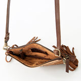 American Darling Small Crossbody Hand Tooled Hair On Genuine Leather women bag western handbag purse