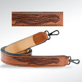 American Darling ADBT128 Hand Tooled Genuine Leather Crossbody Handle Strap For Bags