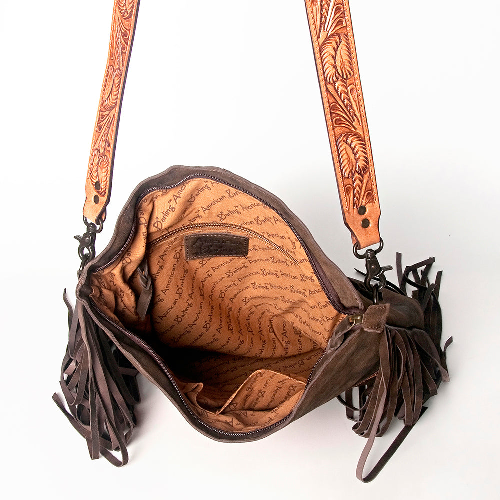 American Darling Messenger Hand Tooled Genuine Leather Western Women Bag Handbag Purse | Cute