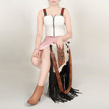 American Darling Messenger Hand Tooled Hair On Genuine Leather Western Women Bag Handbag Purse | Cute