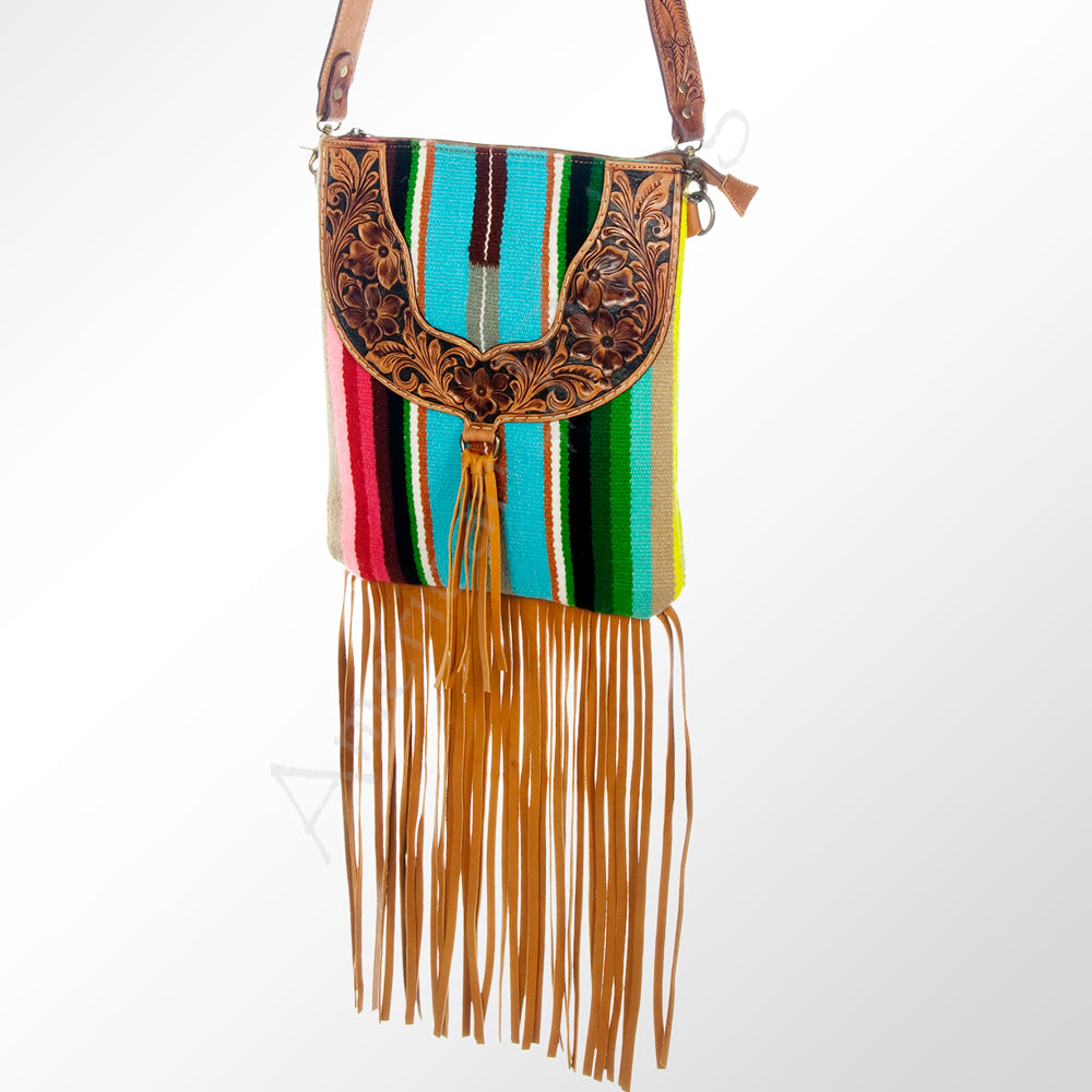 American Darling Large Crossbody Hand Tooled Saddle Blanket Genuine Leather Western Women Bag Handbag Purse | for Cute