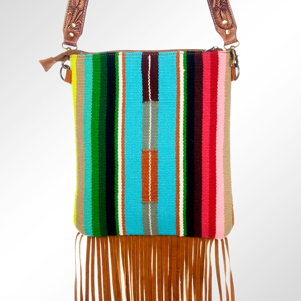 American Darling Large Crossbody Hand Tooled Saddle Blanket Genuine Leather Western Women Bag Handbag Purse | for Cute