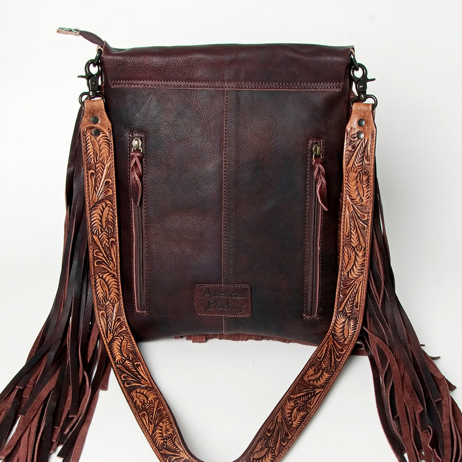 American Darling Messenger Hand Tooled Full Grain Genuine Leather Western Women Bag Handbag Purse | Crossbody for Cute