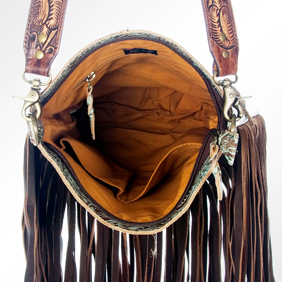 American Darling Messenger Hand Tooled Hair on Genuine Leather Western Women Bag | Handbag Purse Crossbody for Cute