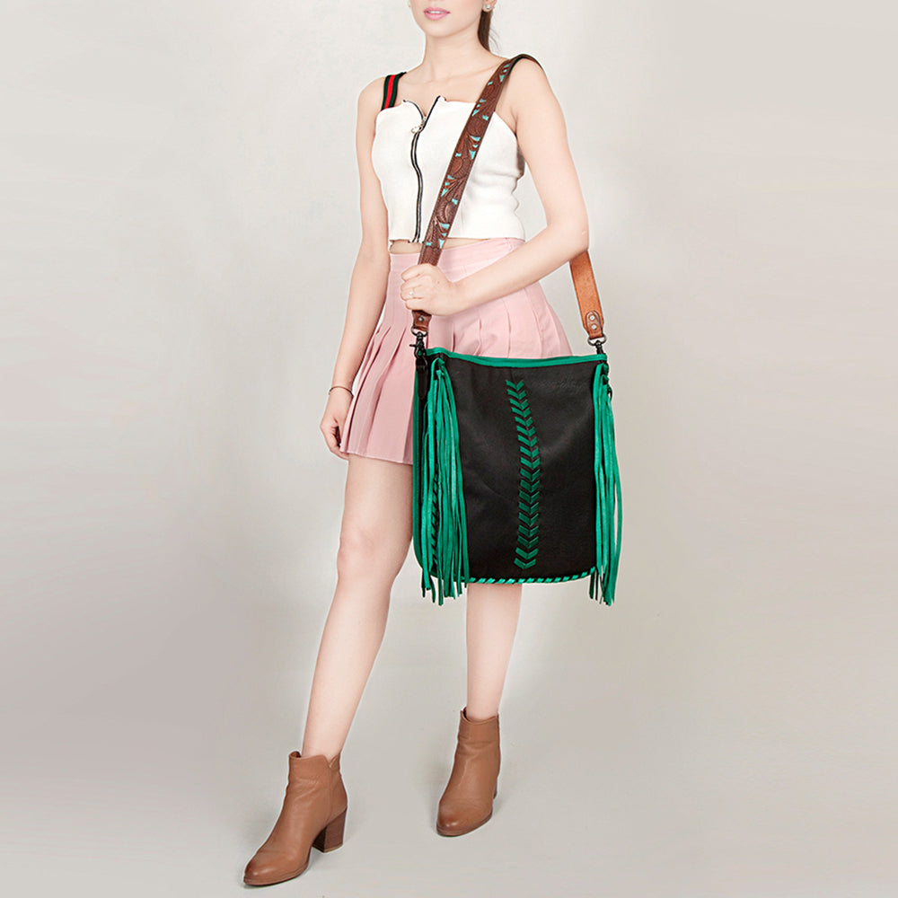 American Darling Large Cross Body Full Grain Genuine Leather Western Women Bag Handbag Purse | Crossbody for Cute