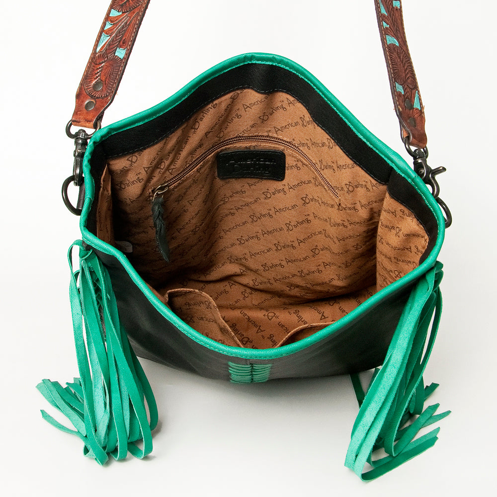 American Darling Large Cross Body Full Grain Genuine Leather Western Women Bag Handbag Purse | Crossbody for Cute