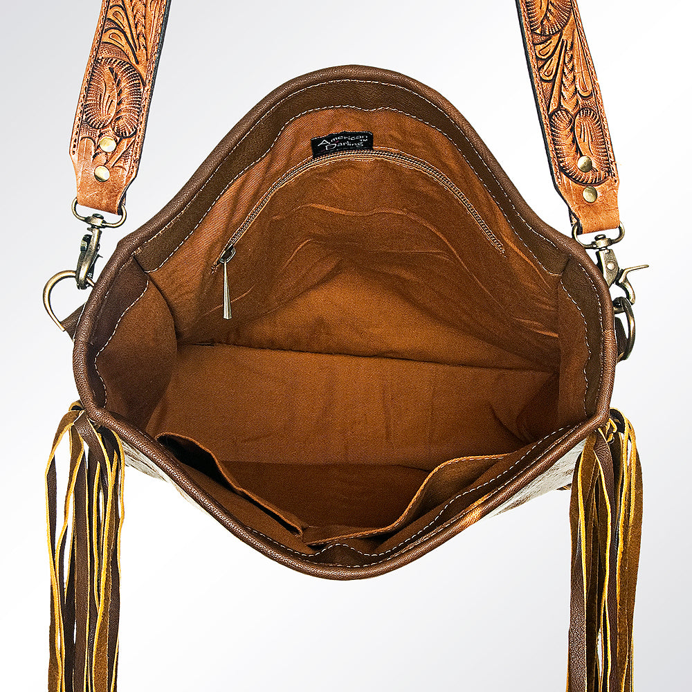 American Darling Large Cross Body Full Grain Genuine Leather Western Women Bag Handbag Purse | Crossbody for Cute