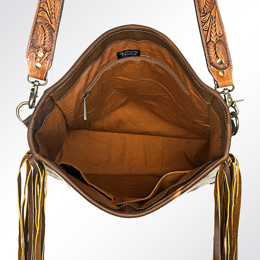 American Darling Large Cross Body Full Grain Genuine Leather Western Women Bag Handbag Purse | Crossbody for Cute
