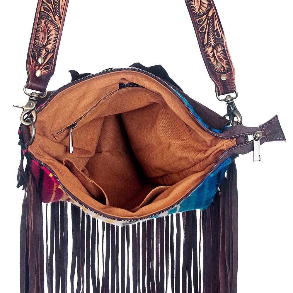 American Darling Large Crossbody Saddle Blanket Genuine Leather Western Women Bag Handbag Purse | Travel Bags College Casual