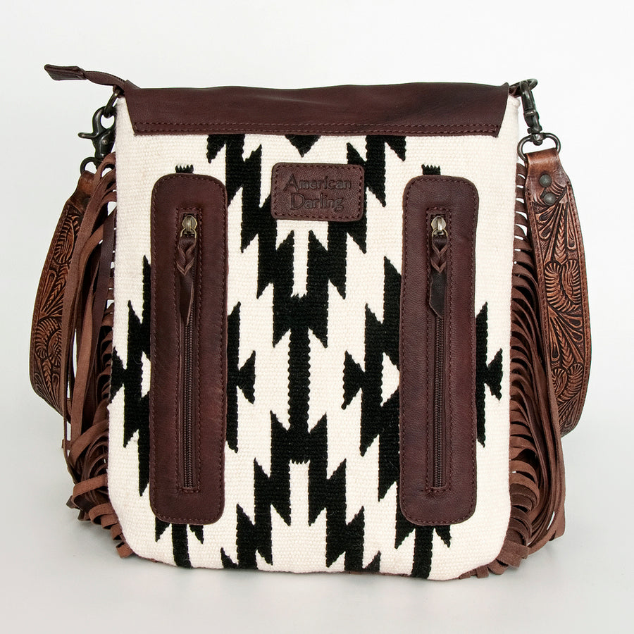 American Darling Large Crossbody Saddle Blanket Genuine Leather Western Women Bag Handbag Purse | Travel Bags College Casual