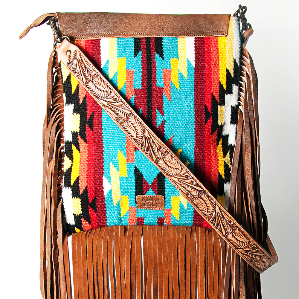 American Darling Large Crossbody Saddle Blanket Genuine Leather Western Women Bag Handbag Purse | Travel Bags College Casual