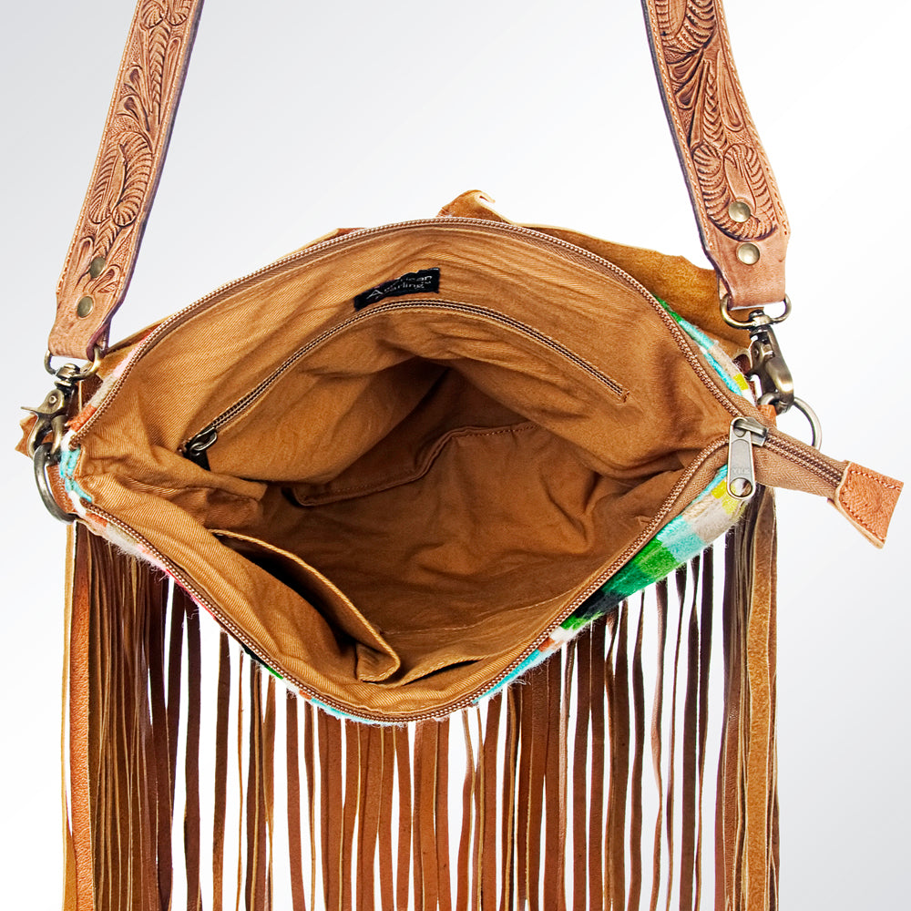 American Darling Large Crossbody Saddle Blanket Genuine Leather Western Women Bag Handbag Purse | Travel Bags College Casual