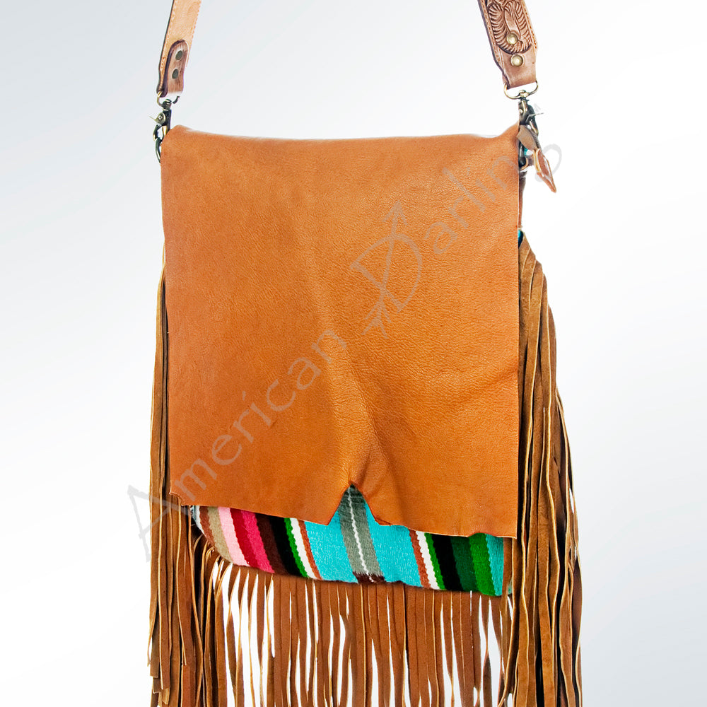 American Darling Large Crossbody Saddle Blanket Genuine Leather Western Women Bag Handbag Purse | Travel Bags College Casual
