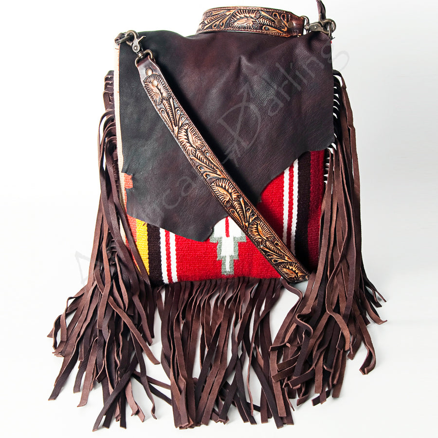American Darling Large Crossbody Saddle Blanket Genuine Leather Western Women Bag Handbag Purse | Travel Bags College Casual