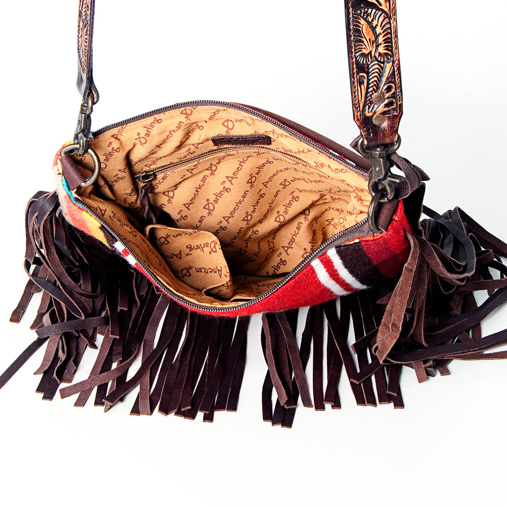 American Darling Large Crossbody Saddle Blanket Genuine Leather Western Women Bag Handbag Purse | Travel Bags College Casual