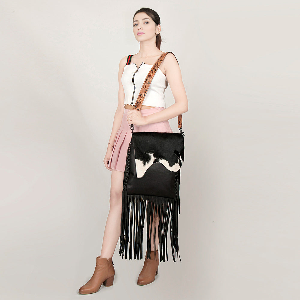 American Darling Cross Body Hair-On Genuine Leather Western Women Bag | Pink Handbag Purse Crossbody for Cute