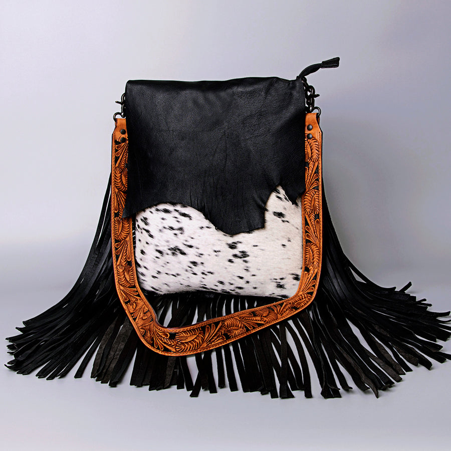 American Darling Messenger Hair-On Genuine Leather Western Women Bag | Pink Handbag Purse Crossbody for Cute - Uhorse