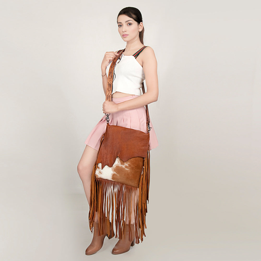 American Darling Cross Body Hair-On Genuine Leather Western Women Bag | Pink Handbag Purse Crossbody for Cute