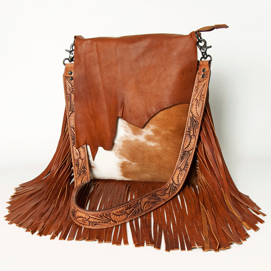 American Darling Messenger Hair-On Genuine Leather Western Women Bag | Pink Handbag Purse Crossbody for Cute - Uhorse