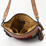 American Darling Signature Crossbody Hand Tooled Saddle Blanket Genuine Leather Western Women Bag Handbag Purse | for Cute