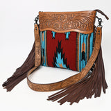 American Darling Signature Crossbody Hand Tooled Saddle Blanket Genuine Leather Western Women Bag Handbag Purse | for Cute