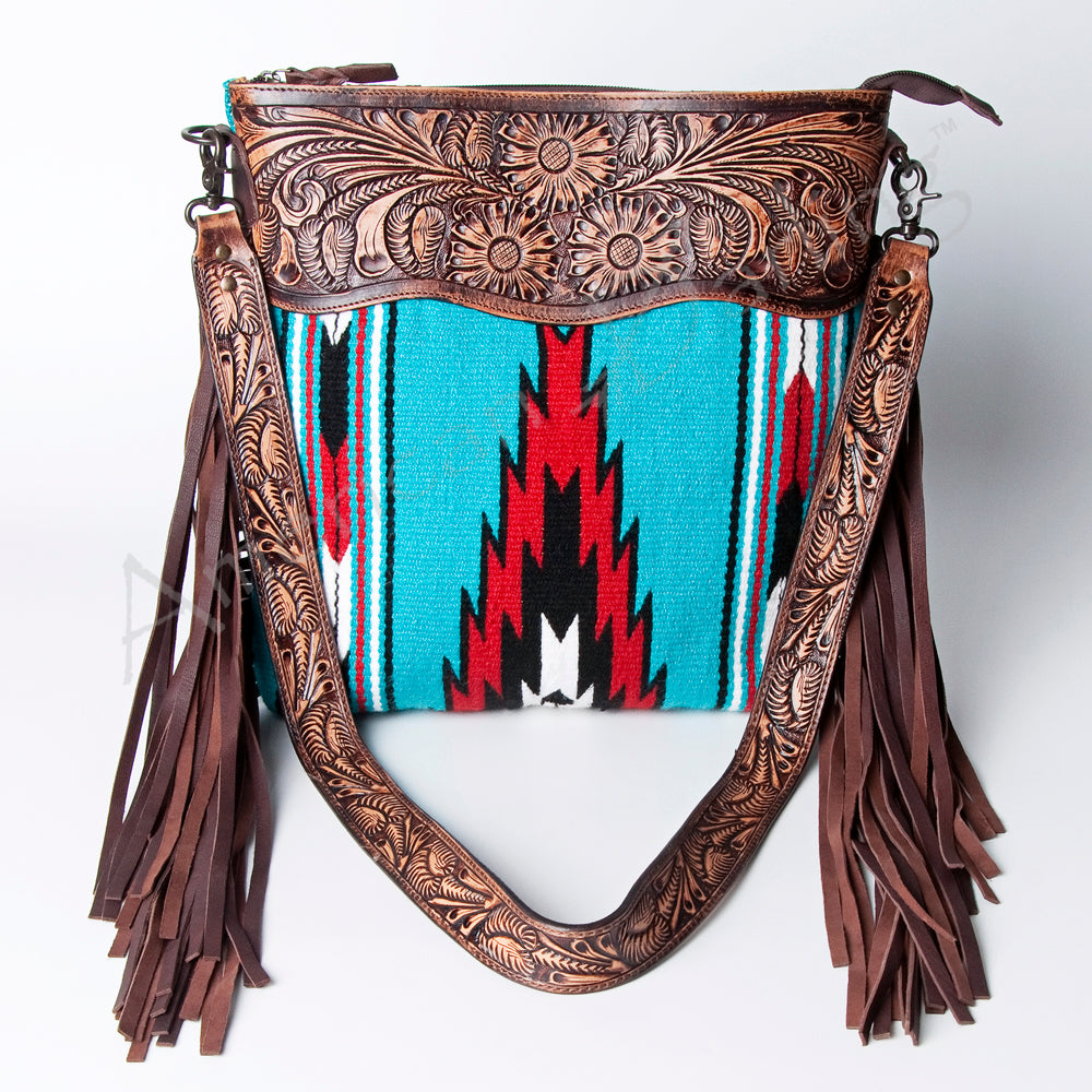 American Darling Cross Body Hand Tooled Saddle Blanket Genuine Leather Western Women Bag Handbag Purse | Crossbody for |Cute