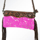 American Darling Small Crossbody Hand Tooled Hair On Genuine Leather Western Women Bag Handbag Purse | for Cute