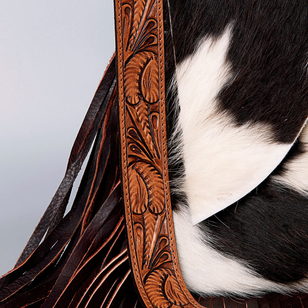 American Darling Messenger Hand Tooled Hair on Genuine Leather Western Women Bag Handbag Purse | Cute