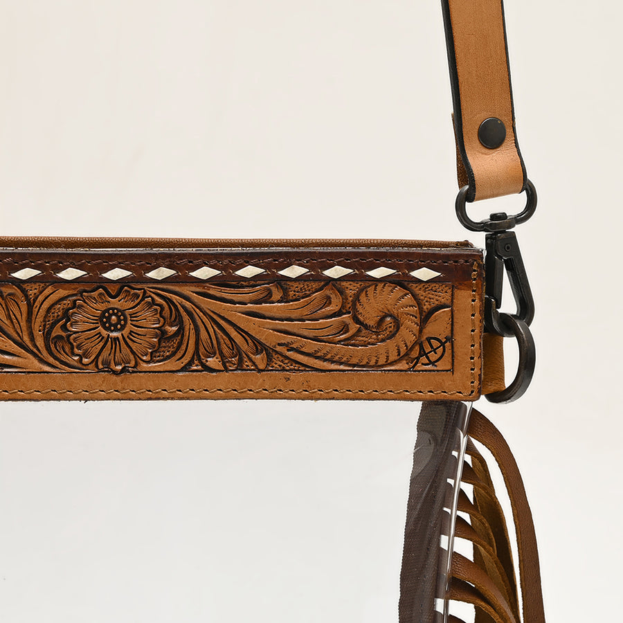 American Darling Clear Bag Hand Tooled Genuine Leather Western Women Handbag Purse | for Cute