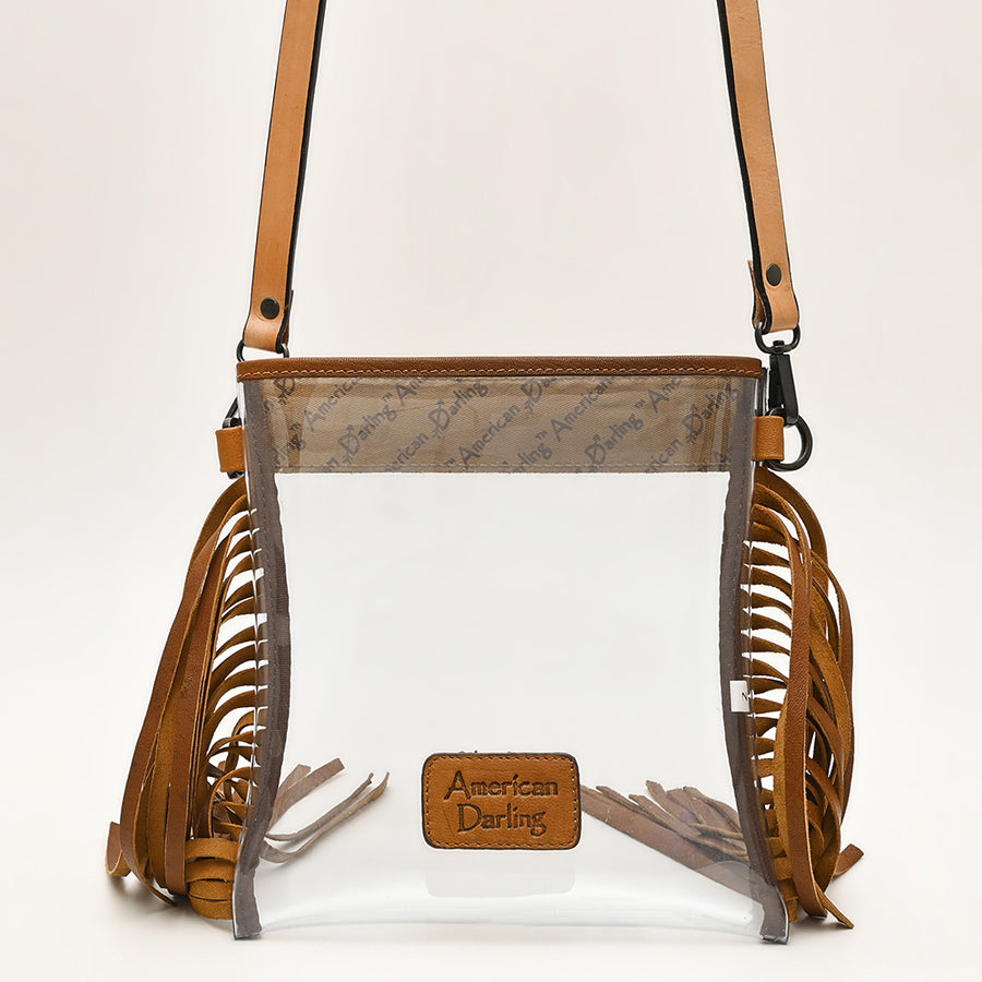 American Darling Clear Bag Hand Tooled Genuine Leather Western Women Handbag Purse | for Cute