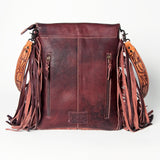 American Darling Messenger Hand Tooled Hair On Genuine Leather Western Women Bag Handbag Purse | Cute