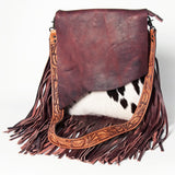 American Darling Messenger Hand Tooled Hair On Genuine Leather Western Women Bag Handbag Purse | Cute