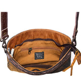 American Darling Small Crossbody Hand Tooled Hair On Genuine Leather Western Women Bag Handbag Purse | for Cute