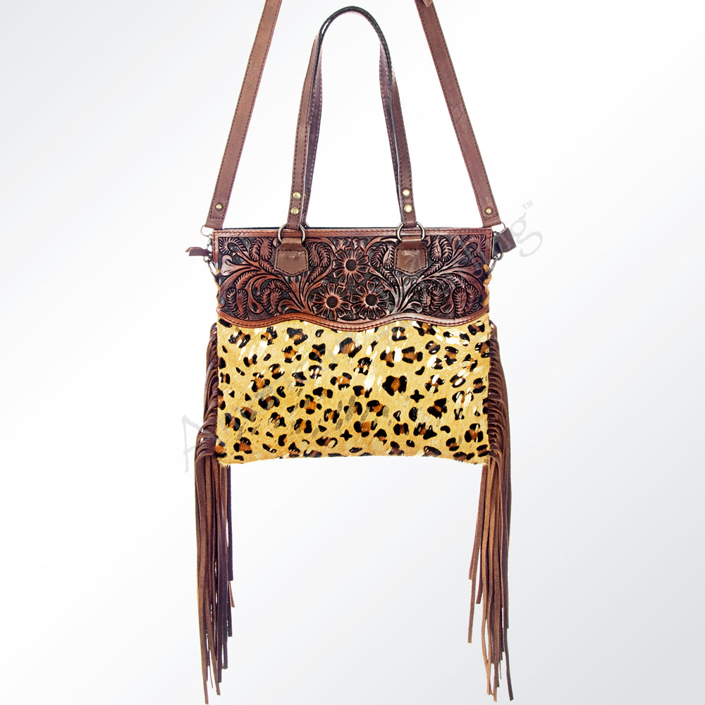 American Darling Cross Body Hand Tooled Hair on-Genuine Leather Western Women Bag Handbag Purse | Crossbody for Cute