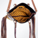 American Darling Cross Body Hand Tooled Hair on-Genuine Leather Western Women Bag Handbag Purse | Crossbody for Cute