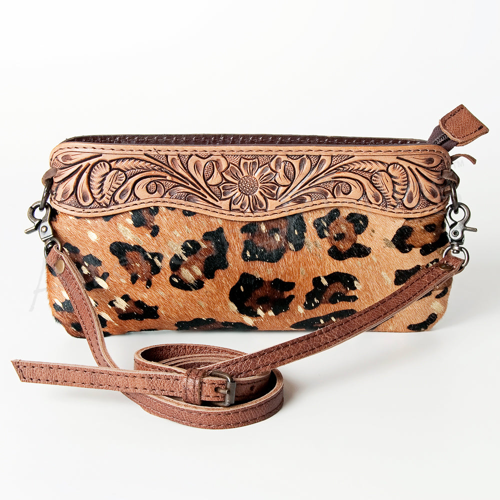 American Darling Small Crossbody Hand Tooled Hair On Genuine Leather Western Women Bag Handbag Purse | for Cute