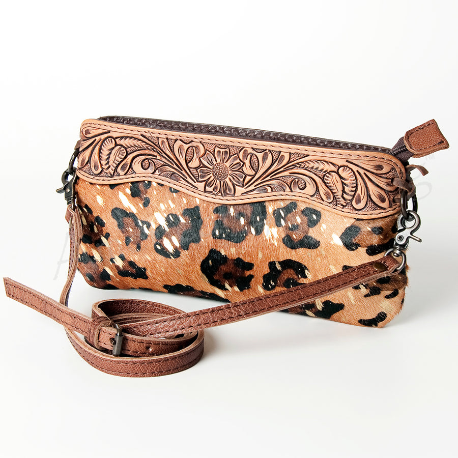 American Darling Small Crossbody Hand Tooled Hair On Genuine Leather Western Women Bag Handbag Purse | for Cute - Uhorse