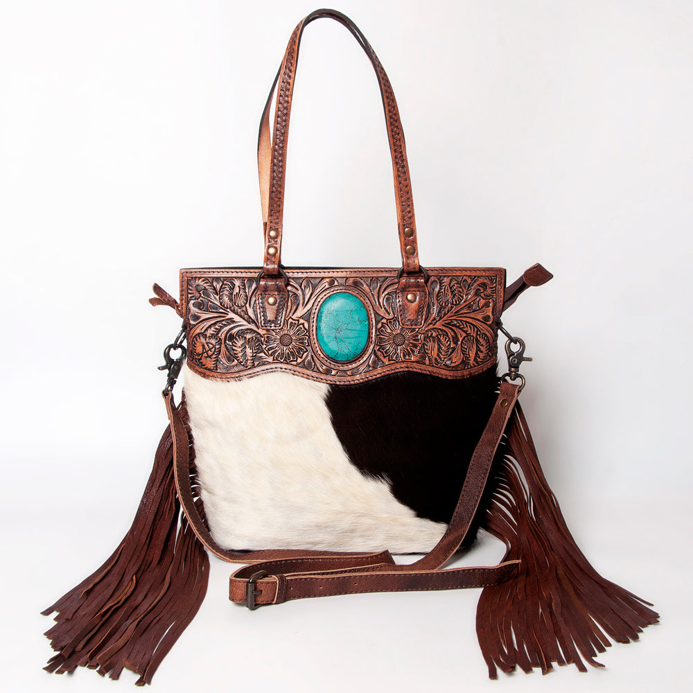 American Darling Cross Body Hand Tooled Hair on-Genuine Leather Western Women Bag Handbag Purse | Crossbody for Cute