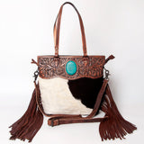 American Darling Cross Body Hand Tooled Hair on-Genuine Leather Western Women Bag Handbag Purse | Crossbody for Cute