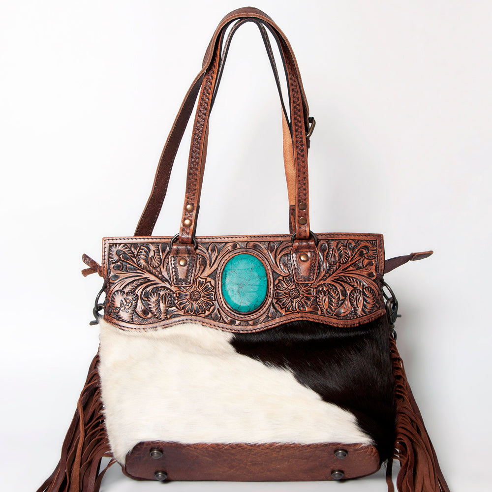 American Darling Cross Body Hand Tooled Hair on-Genuine Leather Western Women Bag Handbag Purse | Crossbody for Cute