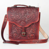 American Darling ADBG6002 Briefcase Hand Tooled Genuine Leather Women Bag Western Handbag Purse