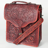 American Darling ADBG6002 Briefcase Hand Tooled Genuine Leather Women Bag Western Handbag Purse