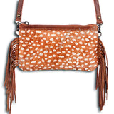 American Darling Small Crossbody Hair On Genuine Leather Western Women Bag Handbag Purse | for Cute