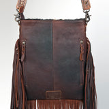 ADBGS192BRAC2A American Darling Hand Tooled Hair On Genuine Leather Women Bag Western Handbag Purse
